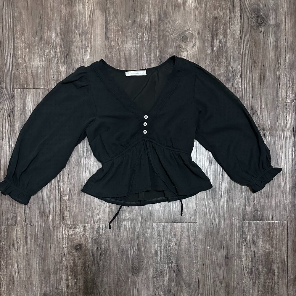 Abercrombie & Fitch Black Crop Top Size Small